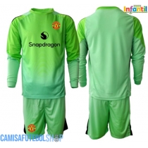 Camisa de time de futebol Manchester United Goleiro Replicas 3º Equipamento Infantil 2025-26 Manga Comprida (+ Calças curtas)